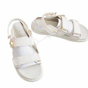 A New Day Women's Jonie Footbed Sandals Off-White Size 10